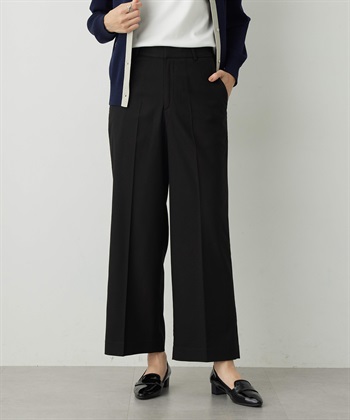 【美モーション】ワイドパンツ(ブラック-61cm)