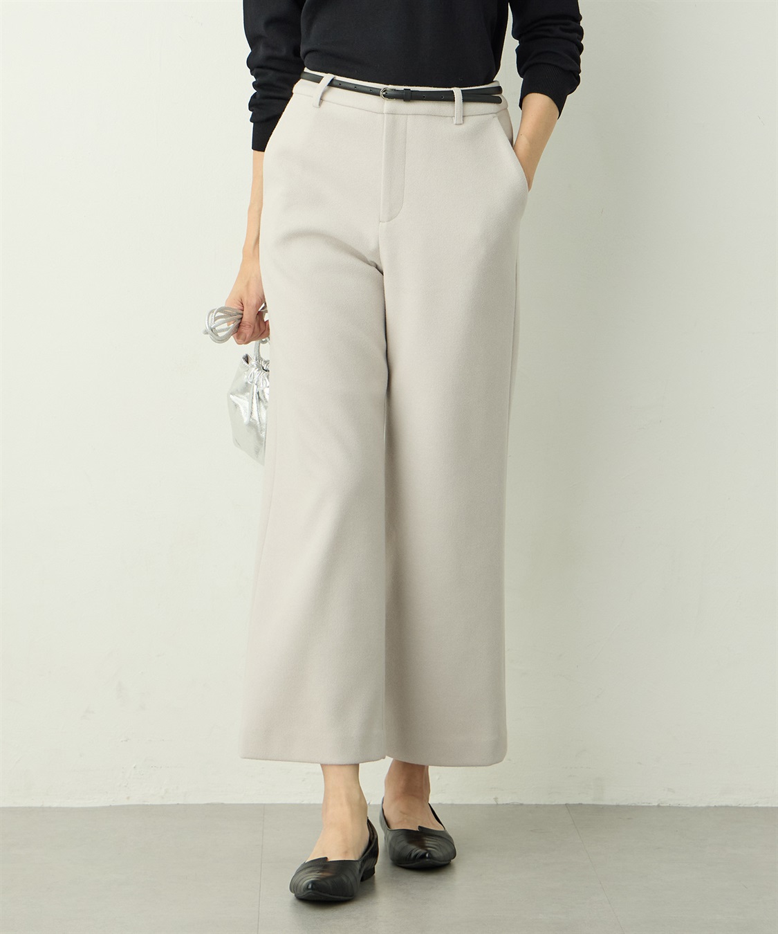 A/C DESIGN BY ALPHA CUBIC 起毛ワイドパンツ_main