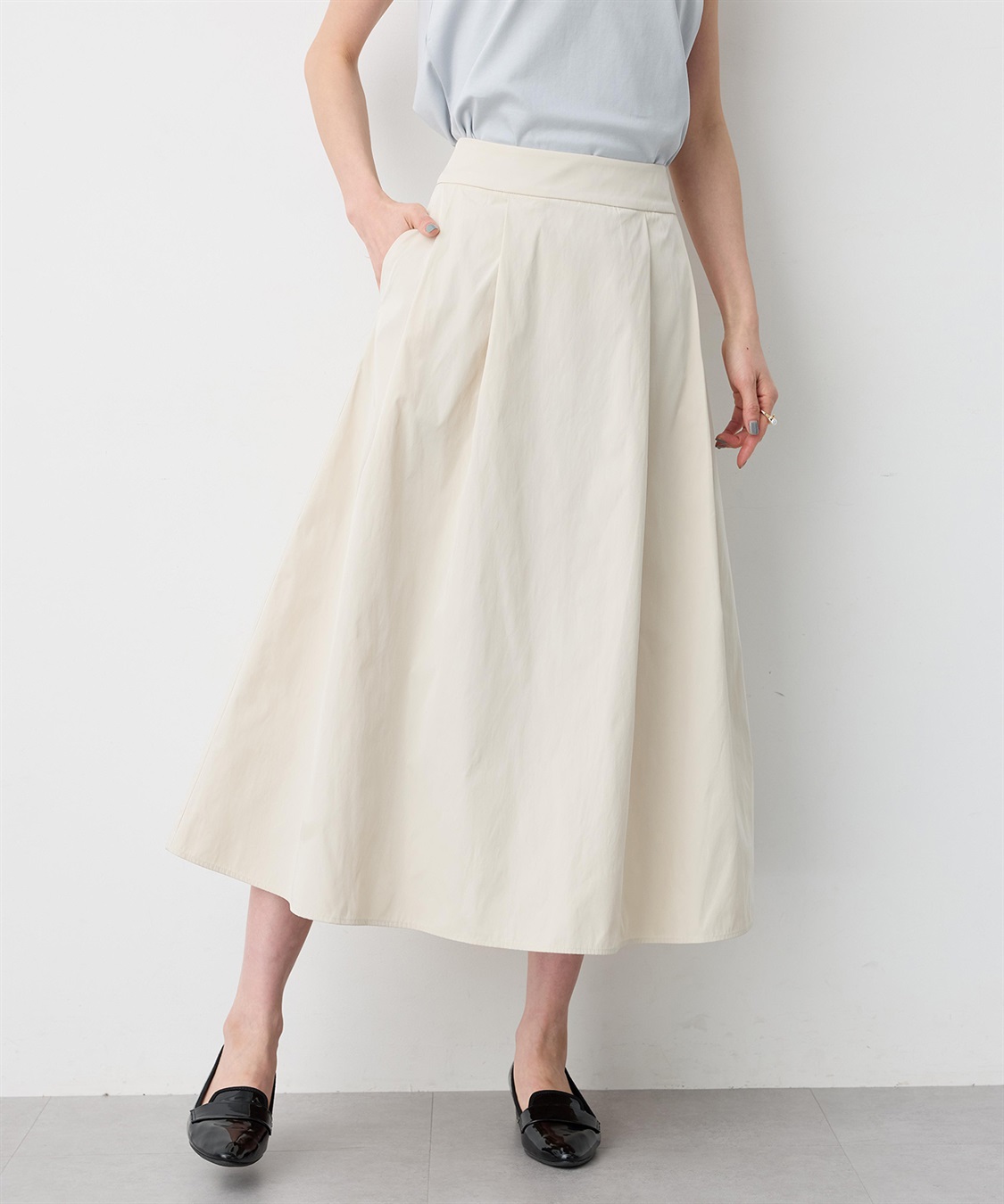 A/C DESIGN BY ALPHA CUBIC タックフレアスカート_variation_1