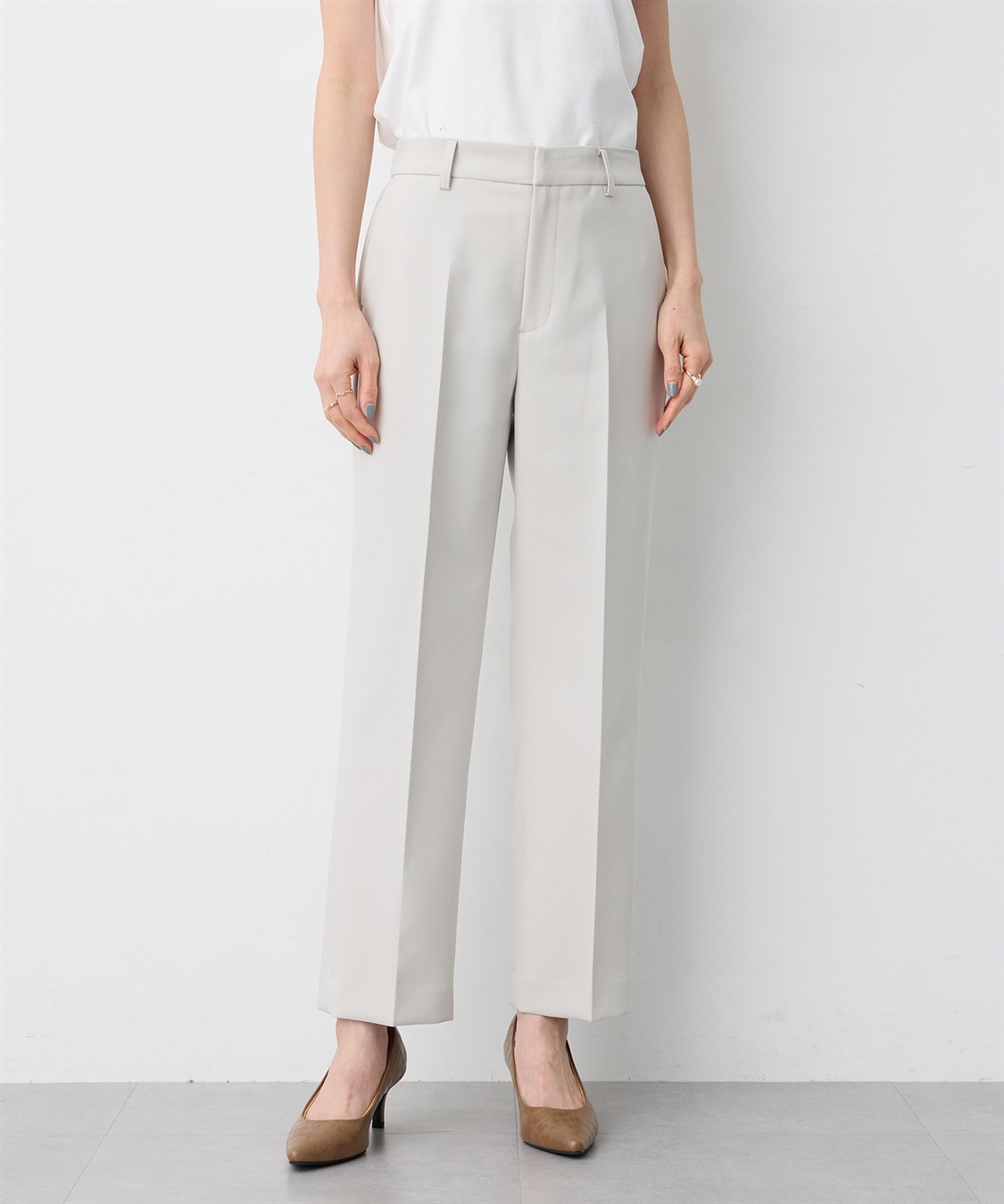 A/C DESIGN BY ALPHA CUBIC ストレッチ テーパードパンツ_variation_1