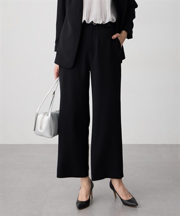 A/C DESIGN BY ALPHA CUBIC ストレッチジョーゼットストレートパンツ【接触冷感・UVカット・吸水速乾・セットアップ対応】_variationthumb_1