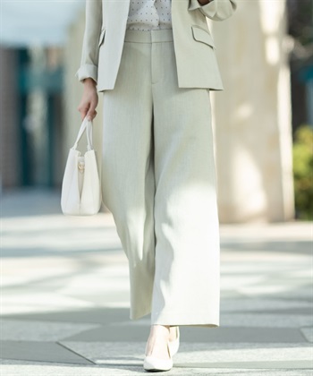 A/C DESIGN BY ALPHA CUBIC リネンライクワイドパンツ【セットアップ対応】