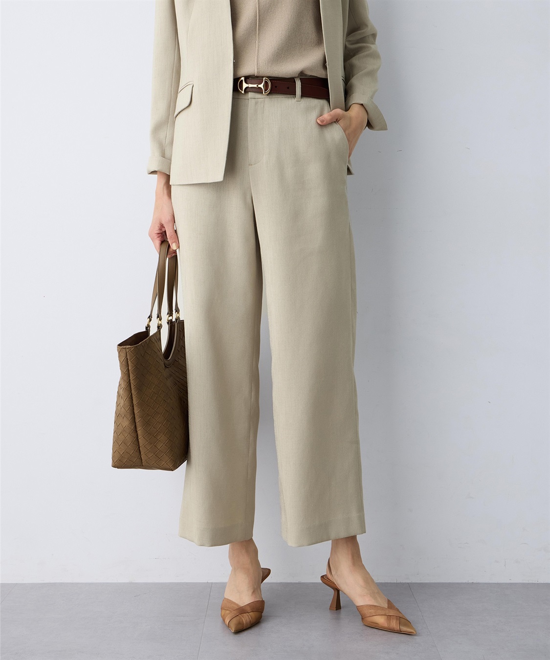 A/C DESIGN BY ALPHA CUBIC リネンライクワイドパンツ【セットアップ対応】_variation_1