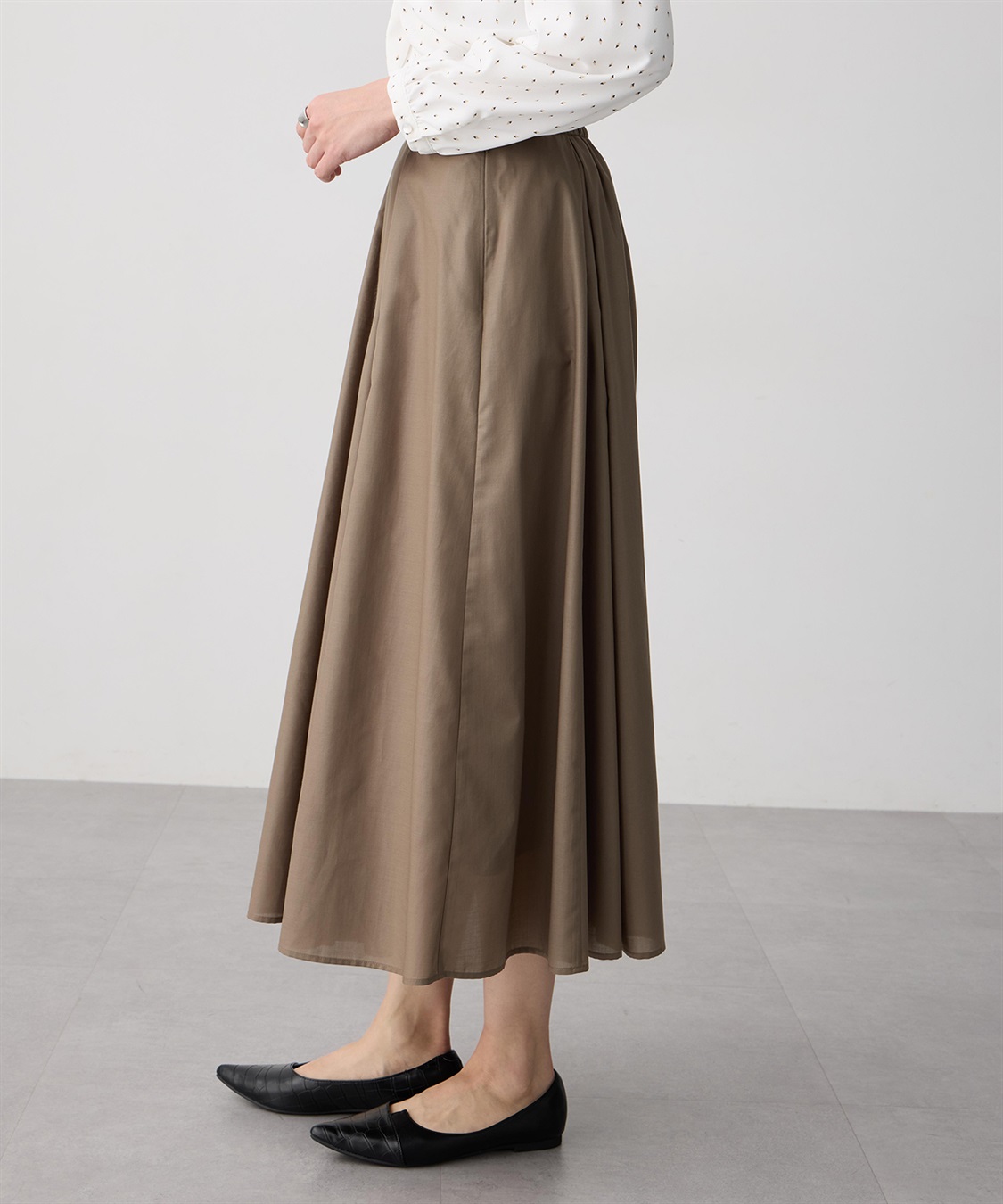 A/C DESIGN BY ALPHA CUBIC フロントプリーツスカート_main