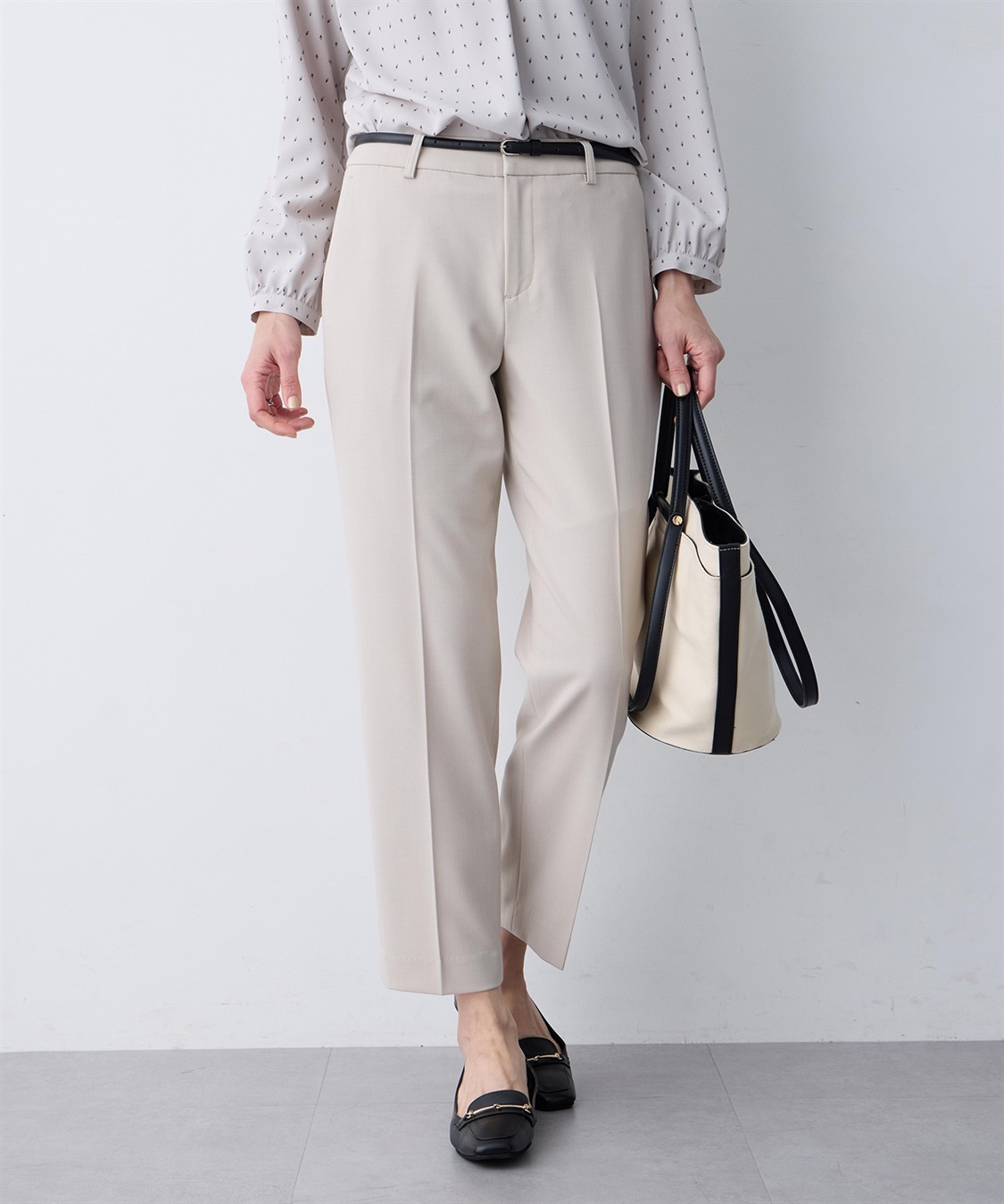 A/C DESIGN BY ALPHA CUBIC ストレッチテーパードパンツ【後ろウエストゴム】_variation_1