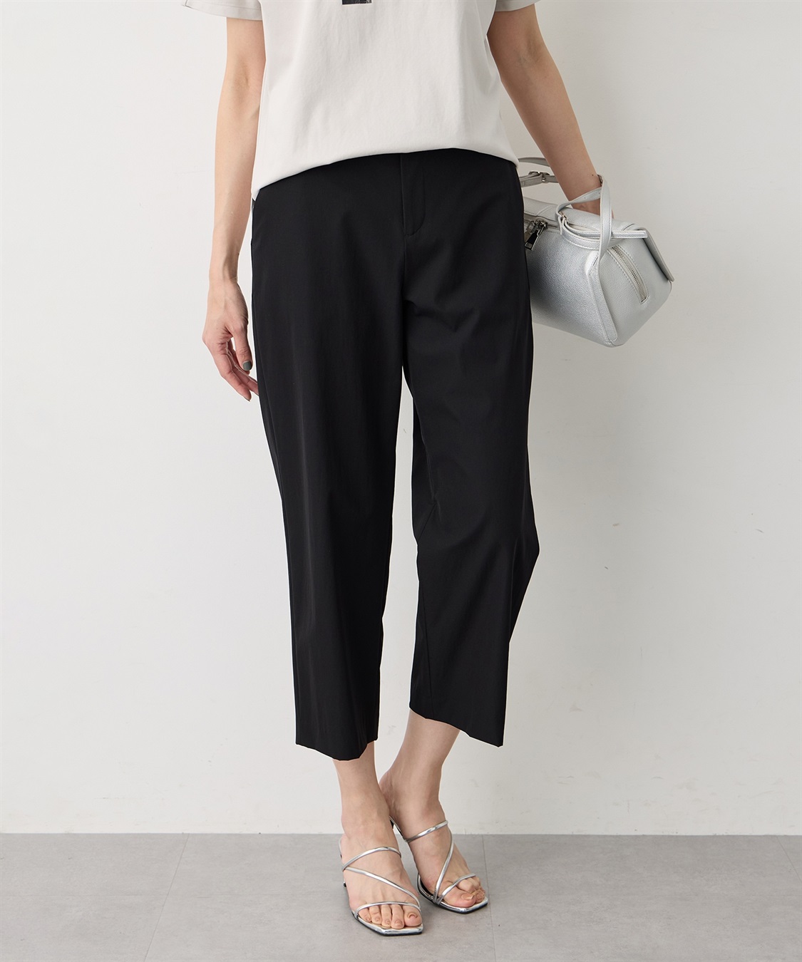 A/C DESIGN BY ALPHA CUBIC ストレッチワイドパンツ【接触冷感・後ろウエストゴム】_variation_1