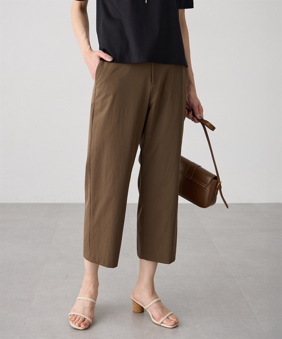 A/C DESIGN BY ALPHA CUBIC ストレッチワイドパンツ【接触冷感・後ろウエストゴム】_variation_3