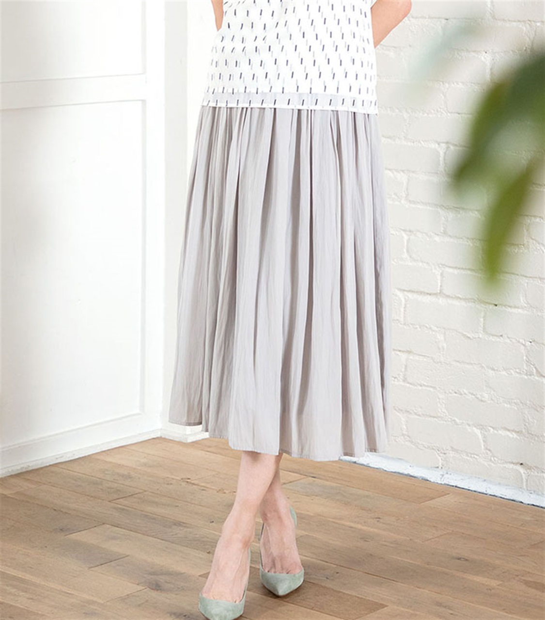 デシンロングスカート A/C DESIGN BY ALPHA CUBIC｜クロスプラス公式