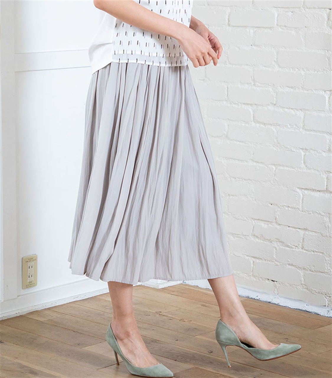 デシンロングスカート A/C DESIGN BY ALPHA CUBIC｜クロスプラス公式