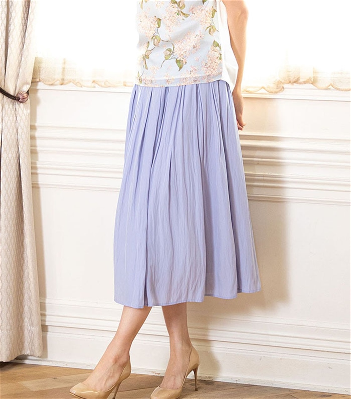 デシンロングスカート A/C DESIGN BY ALPHA CUBIC｜クロスプラス公式