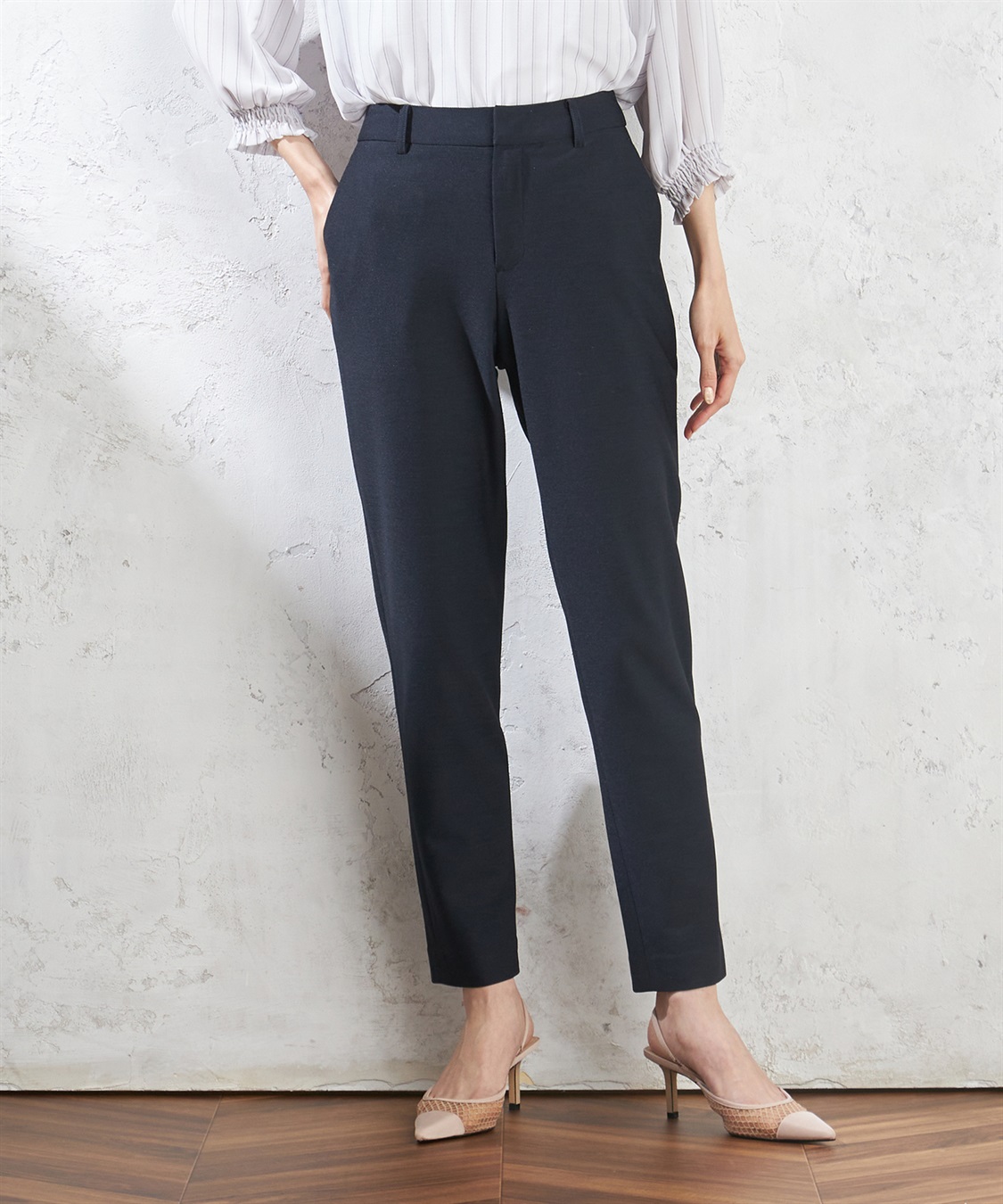 A/C DESIGN BY ALPHA CUBIC ウォッシャブルイージーケアテーパードパンツ_variation_2