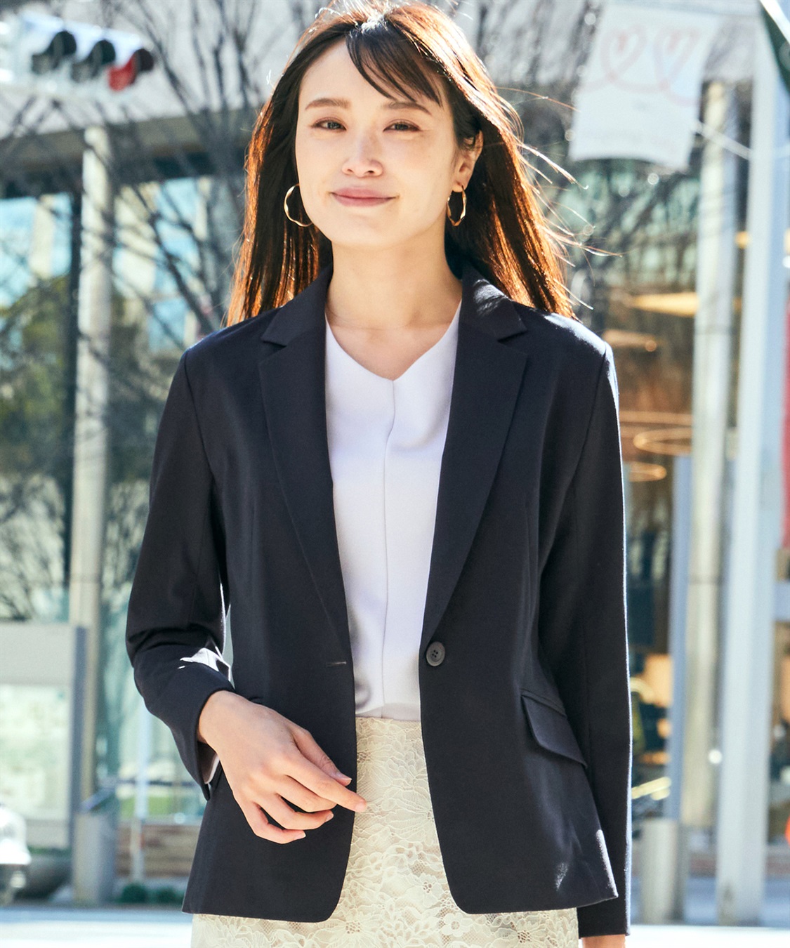 A/C DESIGN BY ALPHA CUBIC アルファブリックライトテーラードジャケット_variation_2