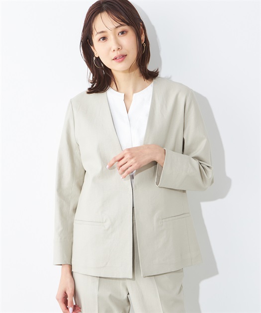 EDIFICE リネン混　ジャケット　ビジネスカジュアル　美品 355533_L.jpg