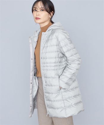 ライトダウンロングコート(ライトグレー-9号)