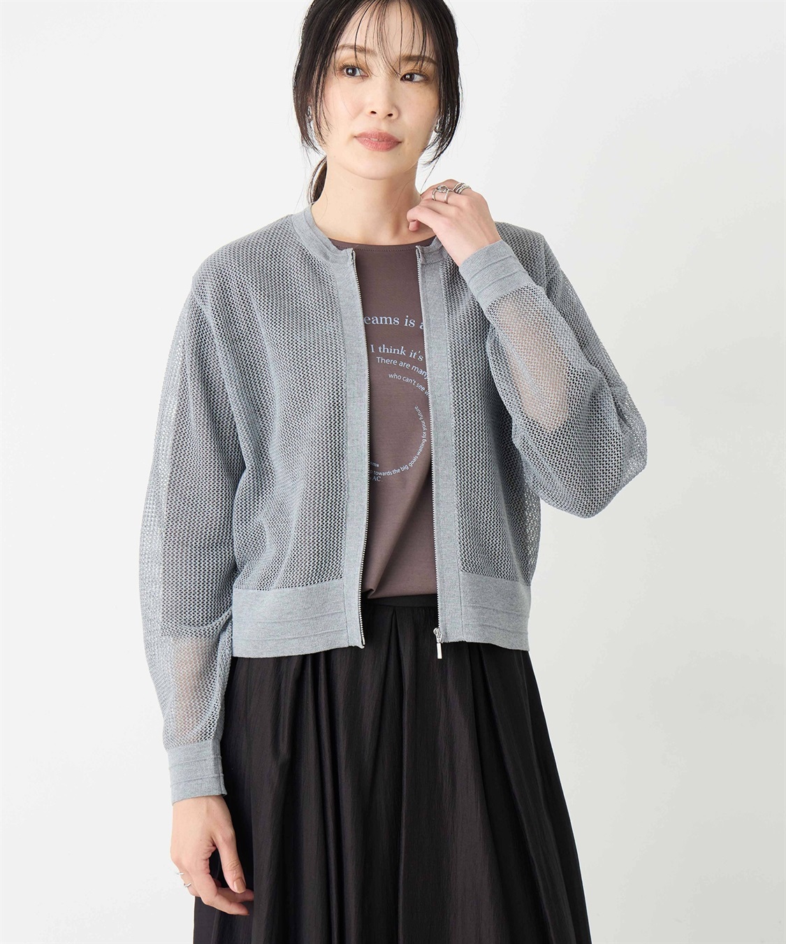 A/C DESIGN BY ALPHA CUBIC メッシュニットブルゾン【手洗い可能】_variation_4