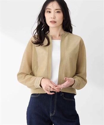 A/C DESIGN BY ALPHA CUBIC メッシュニットブルゾン【手洗い可能】_variationthumb_5