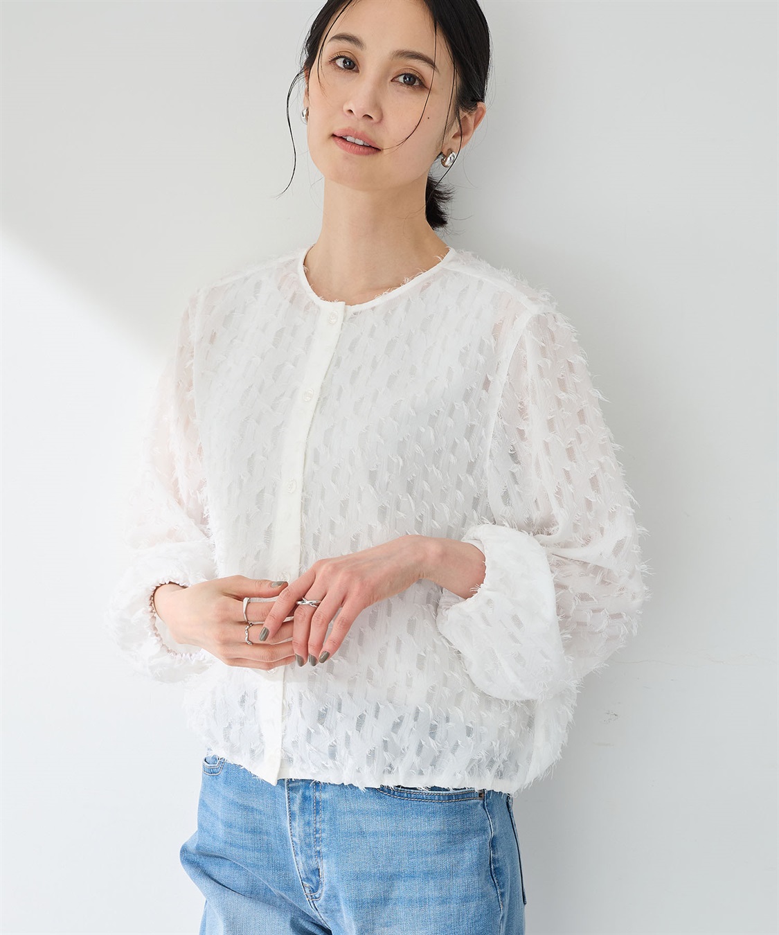 A/C DESIGN BY ALPHA CUBIC カットジャガードブルゾン_variation_2