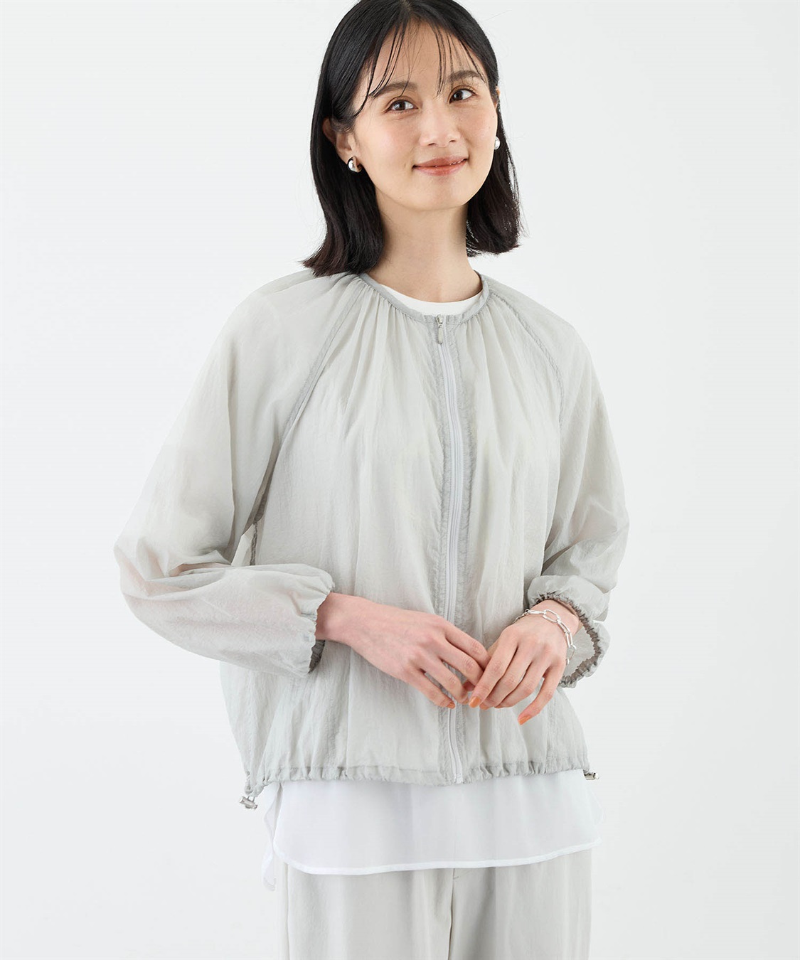 A/C DESIGN BY ALPHA CUBIC シアーワッシャーブルゾン【接触冷感】_variation_1