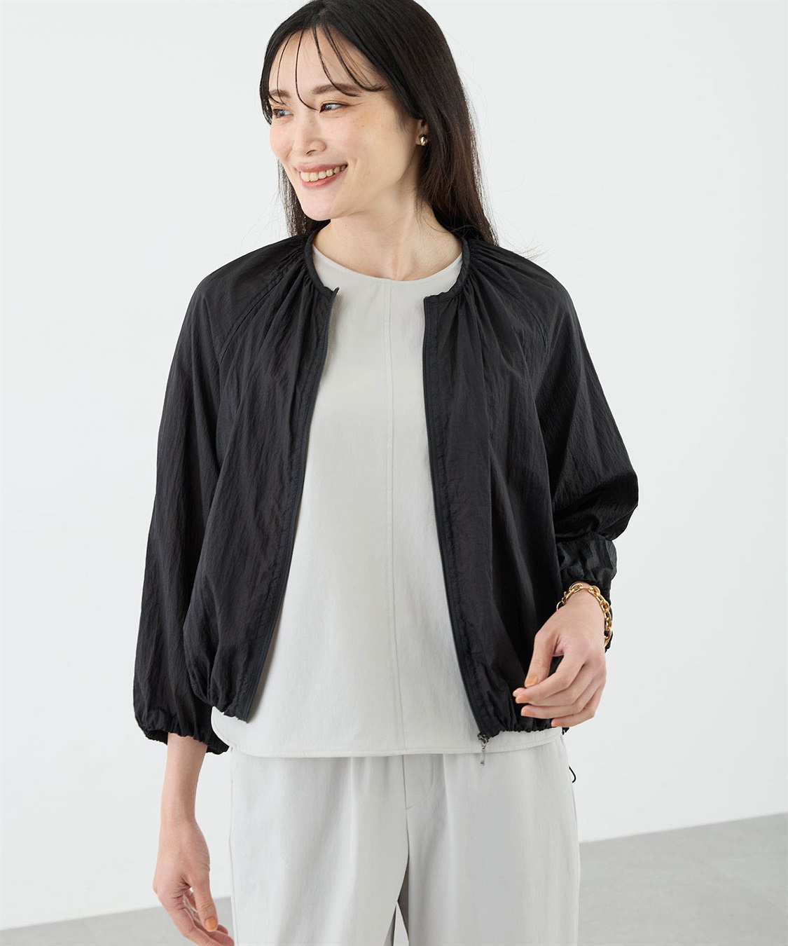 A/C DESIGN BY ALPHA CUBIC シアーワッシャーブルゾン【接触冷感】_variation_2