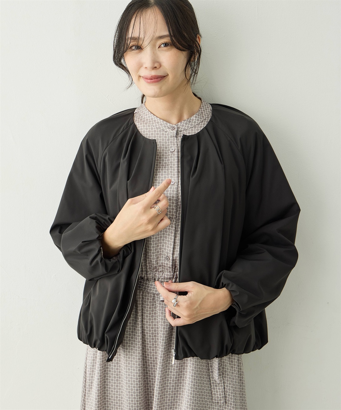 A/C DESIGN BY ALPHA CUBIC スーパーウォーム中綿ジップブルゾン【機能中綿・はっ水・軽量】_variation_1