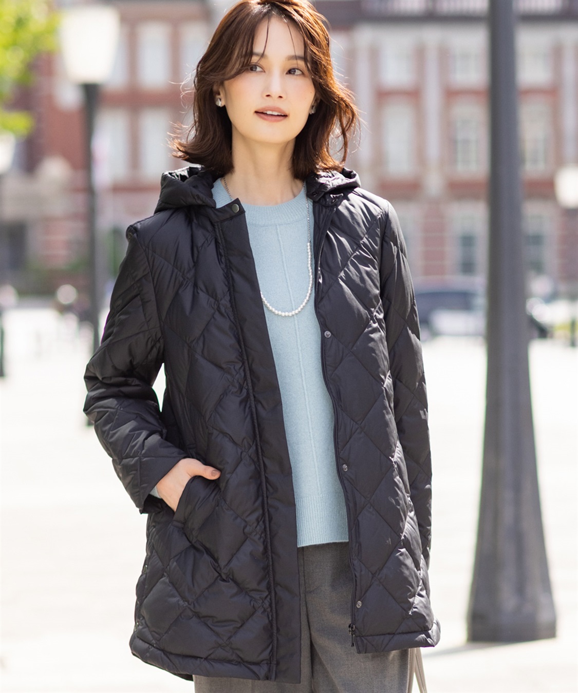 A/C DESIGN BY ALPHA CUBIC ライトダウンキルトコート【軽量・はっ水・ハンドウォッシャブル】_main