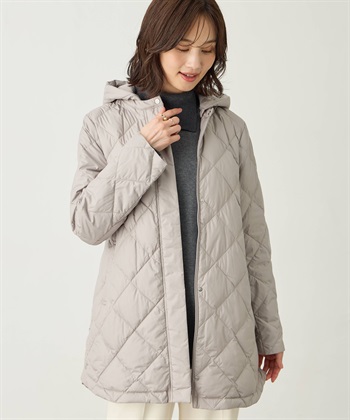 ライトダウンキルトコート【軽量】(ライトグレー-9号)