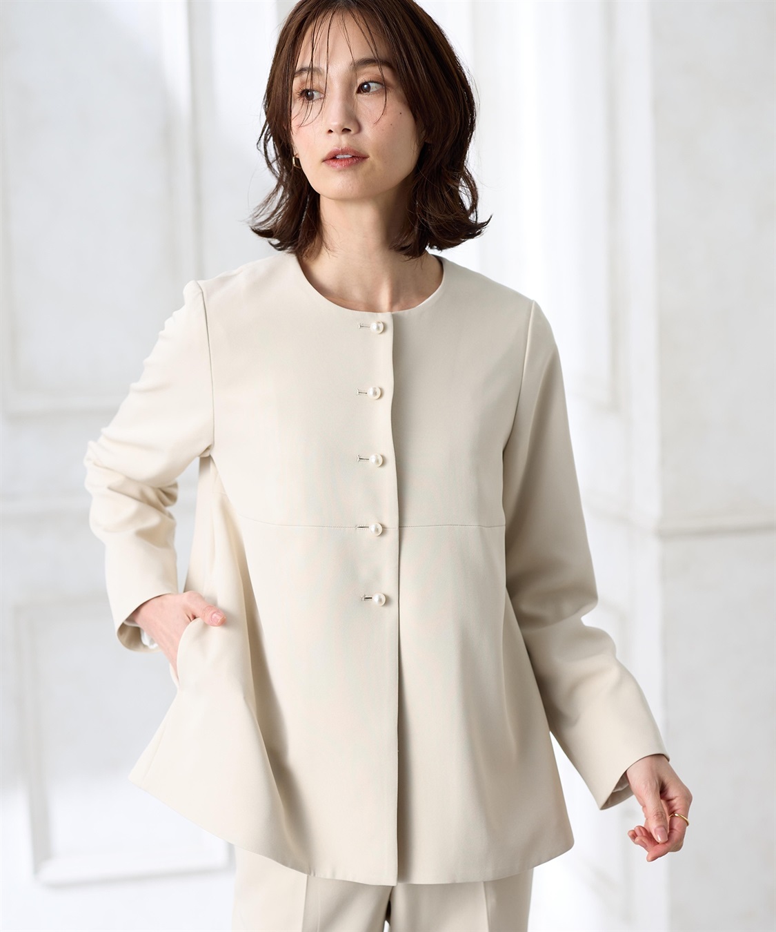 A/C DESIGN BY ALPHA CUBIC ペプラムジャケット【セットアップ対応】_variation_1