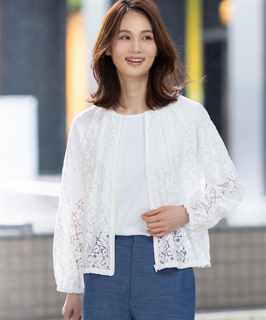 レースシアーブルゾン