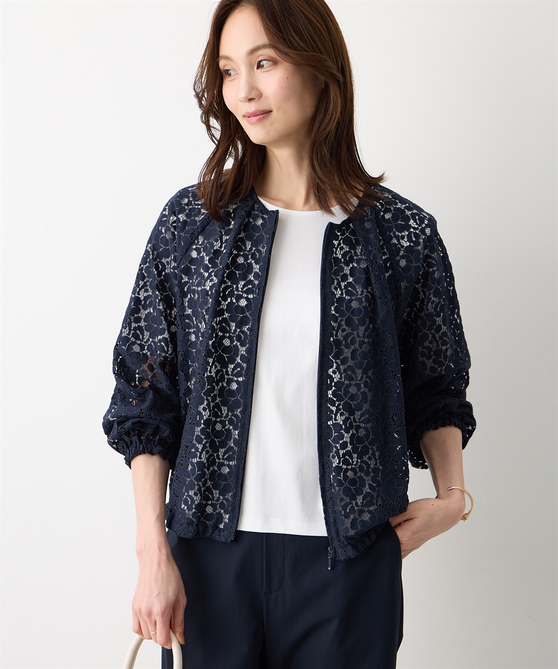 A/C DESIGN BY ALPHA CUBIC レースシアーブルゾン_variation_2