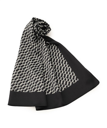 プリントスカーフ(ブラック-フリー)
