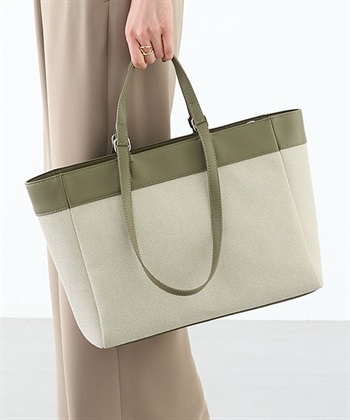 A/C DESIGN BY ALPHA CUBIC 合皮×キャンバスバッグ【A4対応・2WAY】_variationthumb_2