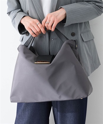 軽量２WAYトートバッグ(チャコールグレー-フリー)