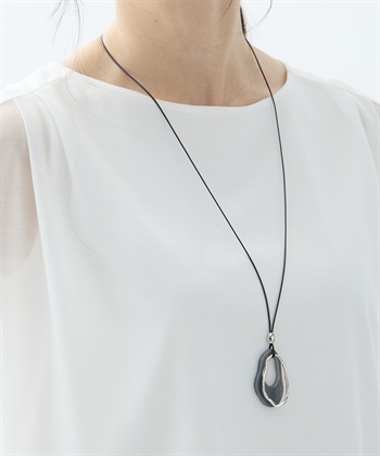 コードモチーフネックレス(シルバー-フリー)