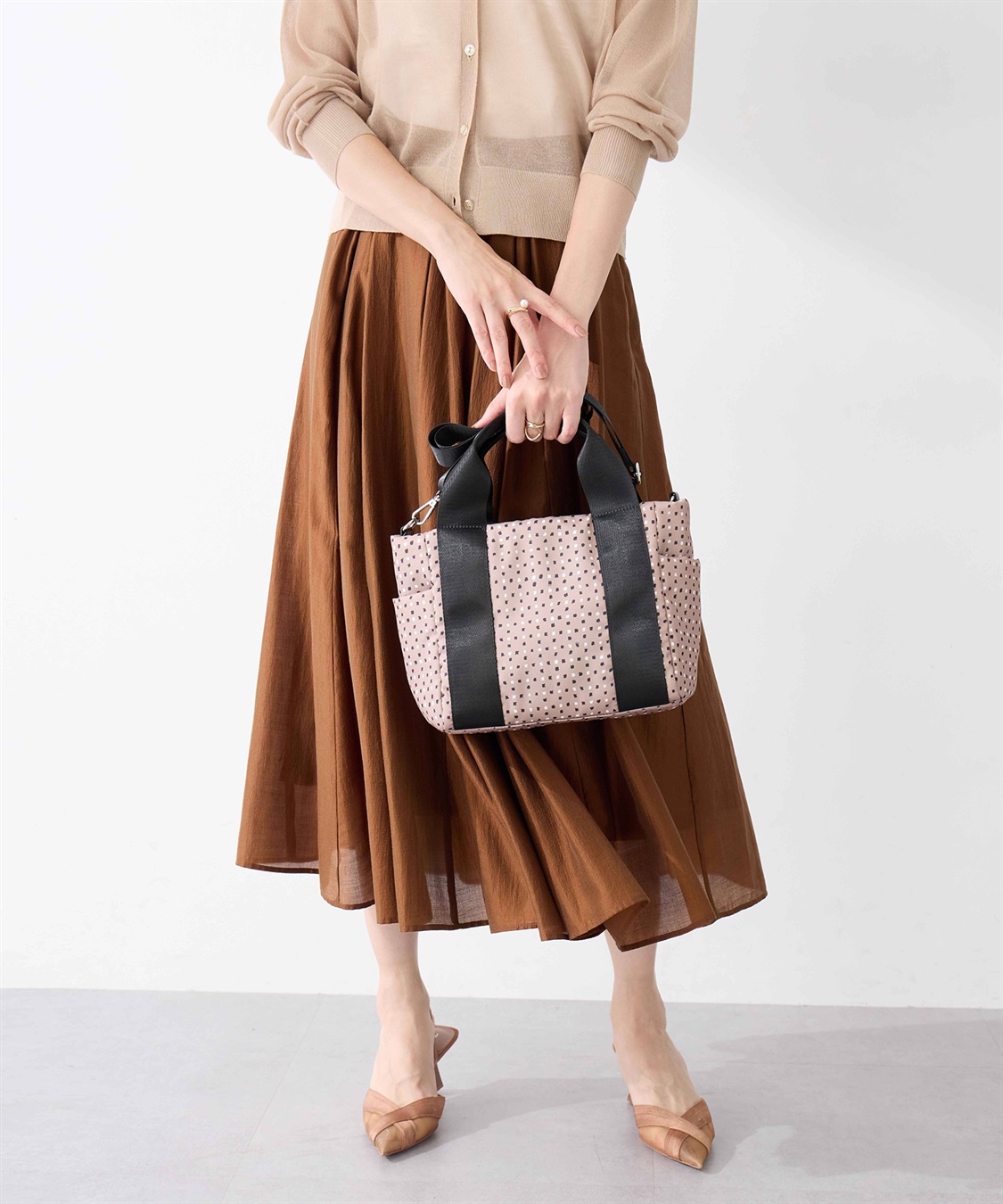 A/C DESIGN BY ALPHA CUBIC アルコラージュプリント2WAYプリントバッグ_main