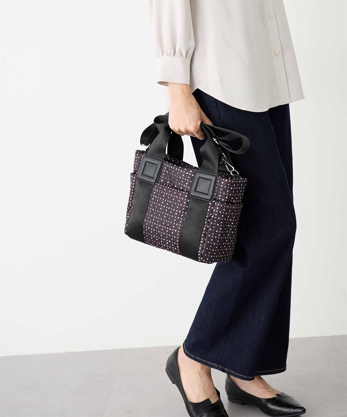 A/C DESIGN BY ALPHA CUBIC アルコラージュプリント2WAYプリントバッグ_variation_1