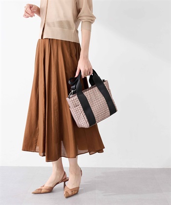 アルコラージュプリント2WAYプリントバッグ(ベージュ-フリー)