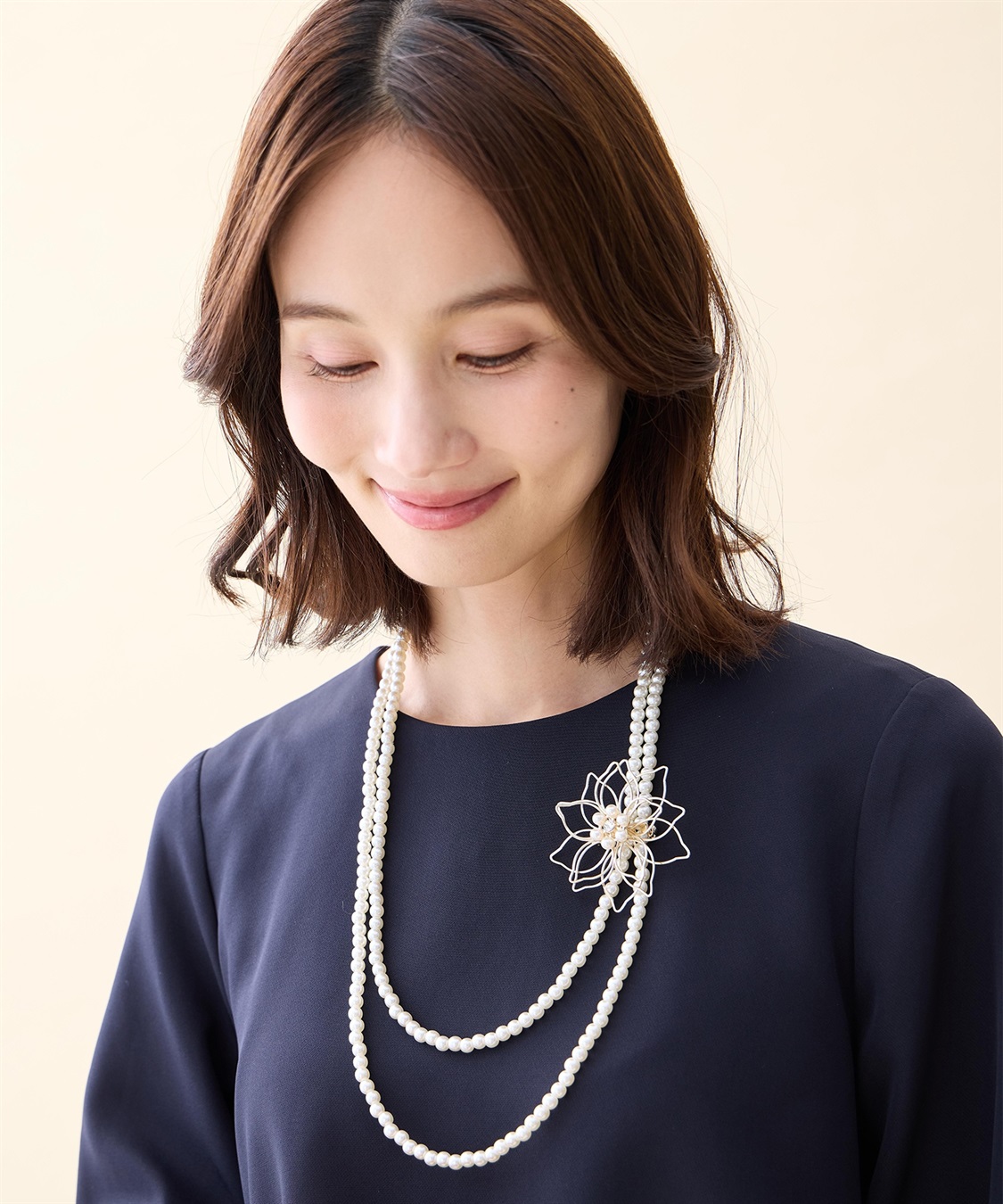 A/C DESIGN BY ALPHA CUBIC ブローチ付きネックレス_main