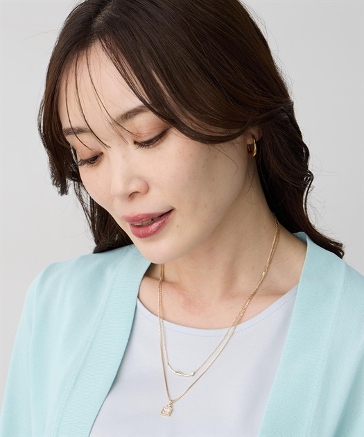 ２連モチーフトップネックレス