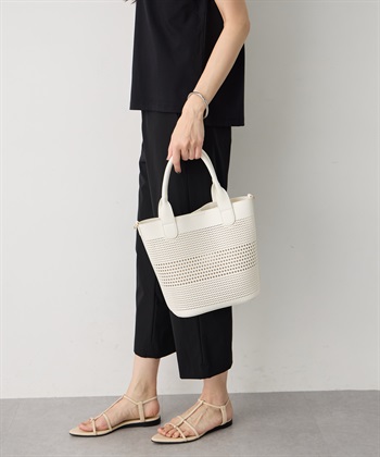 A/C DESIGN BY ALPHA CUBIC パンチング合皮2WAYトートバッグ_variationthumb_1