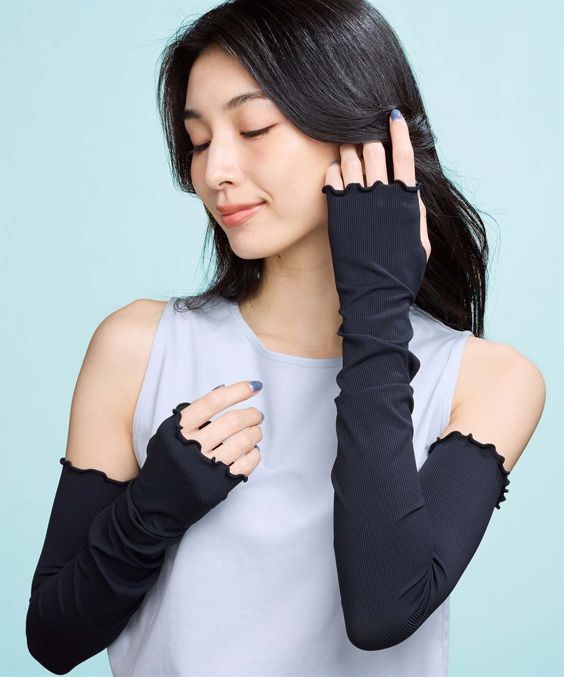 A/C DESIGN BY ALPHA CUBIC ロングアームカバー【接触冷感・UVカット】_variation_2