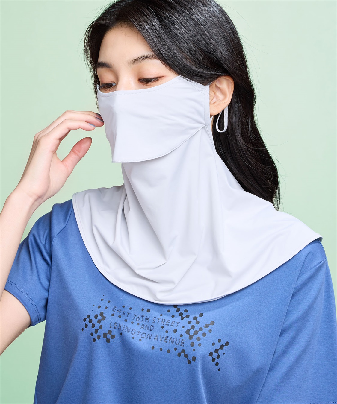 A/C DESIGN BY ALPHA CUBIC フェイスカバーマスク【接触冷感・UVカット】_variation_1