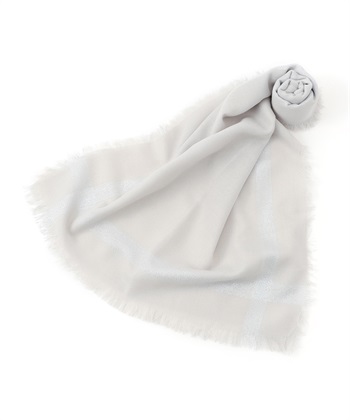 ラメブレンドストール(ライトグレー-フリー)