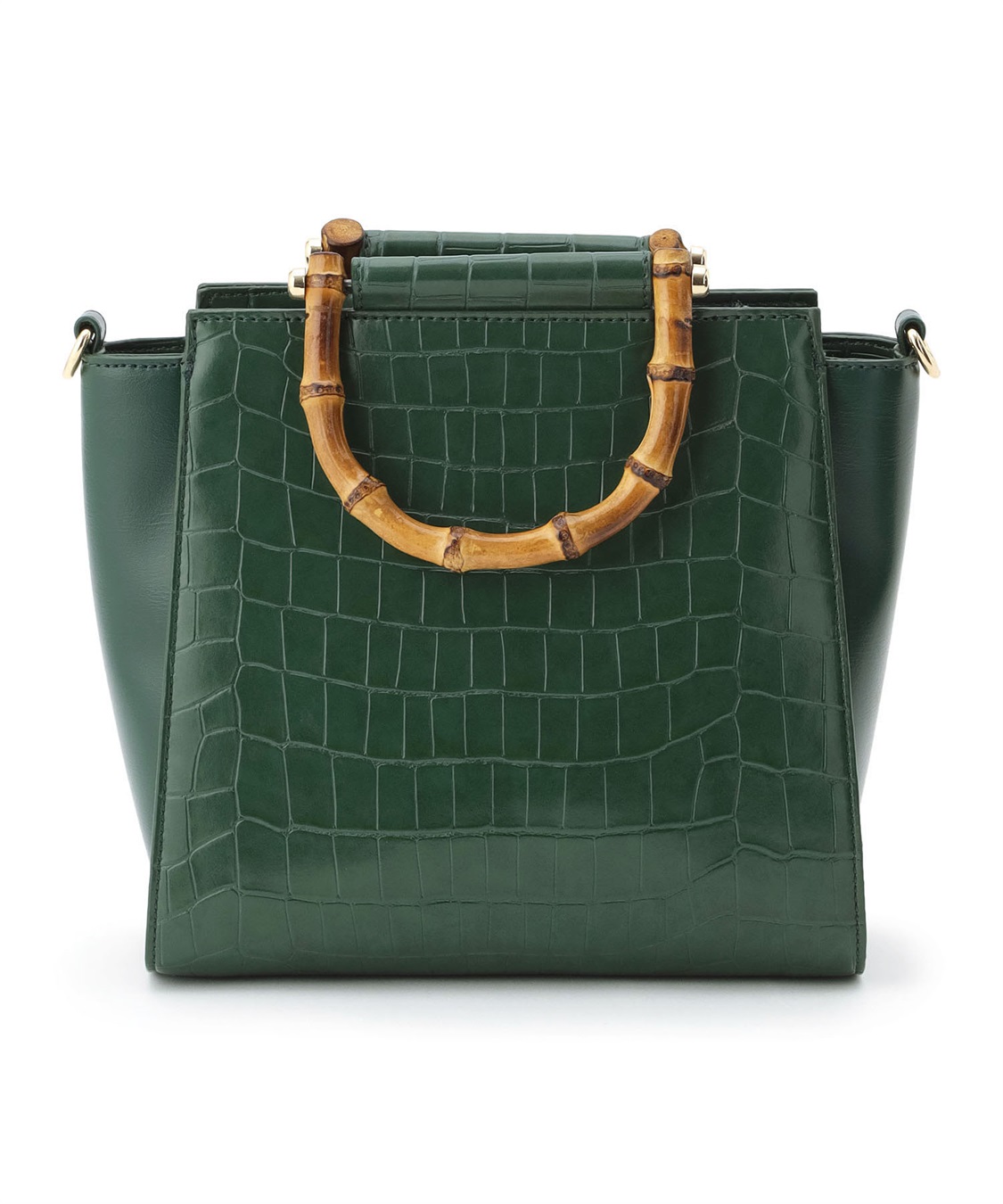 A/C DESIGN BY ALPHA CUBIC バンブーハンドルクロコバッグ_variation_2