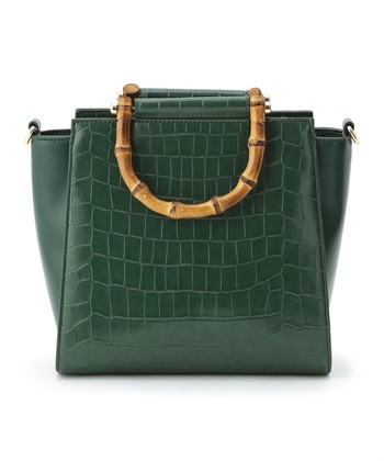 A/C DESIGN BY ALPHA CUBIC バンブーハンドルクロコバッグ_variationthumb_2