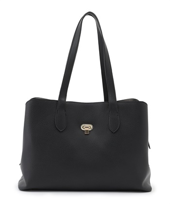 エコレザーA4トートバッグ(ブラック-フリー)