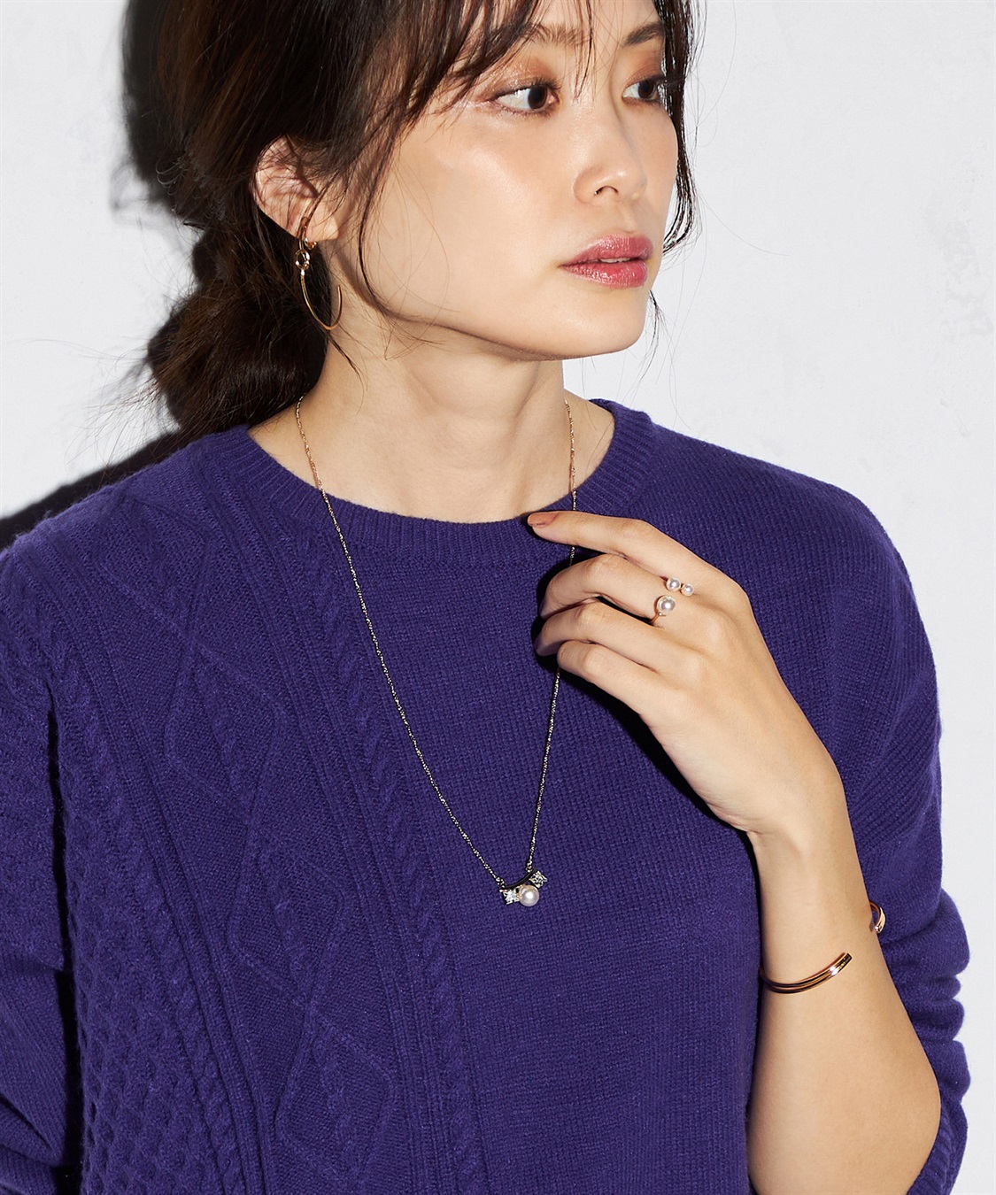 A/C DESIGN BY ALPHA CUBIC ビジューパールネックレス_main