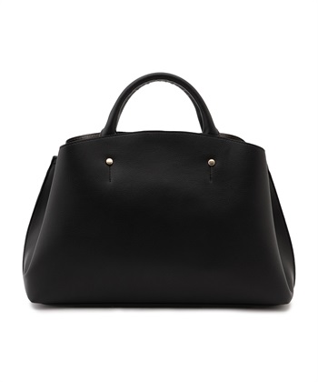 エコレザー2WAYトートバッグ(ブラック-フリー)