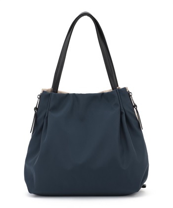 配色ナイロンバッグ(ネイビー-フリー)