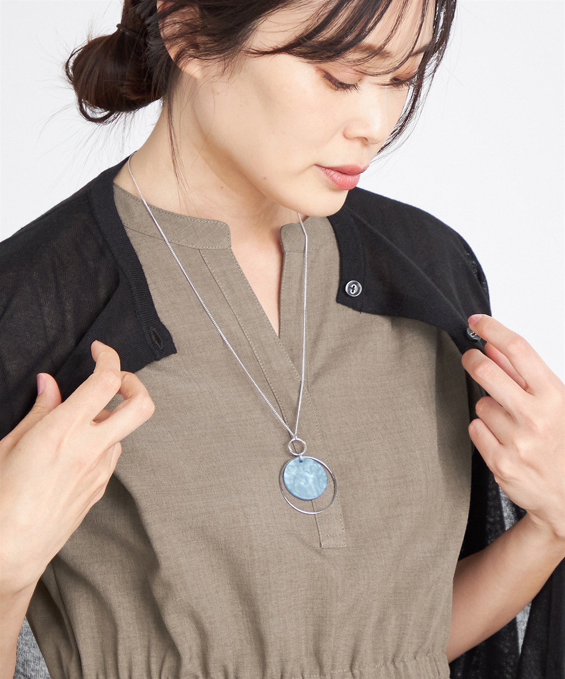 A/C DESIGN BY ALPHA CUBIC カラーアクリルリングネックレス_main