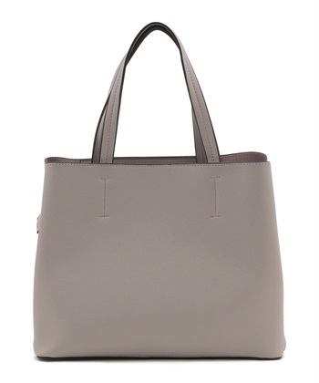 エコレザー2WAYトートバッグ(ライトグレー-フリー)